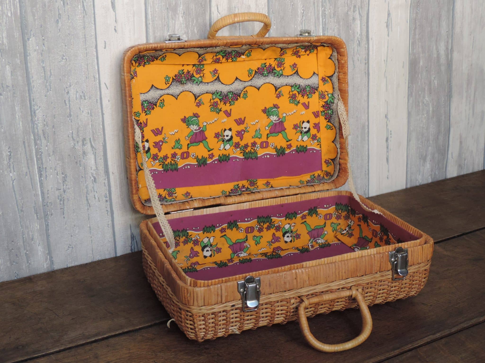 Petite valise en carton vintage - Grenier d'enfance