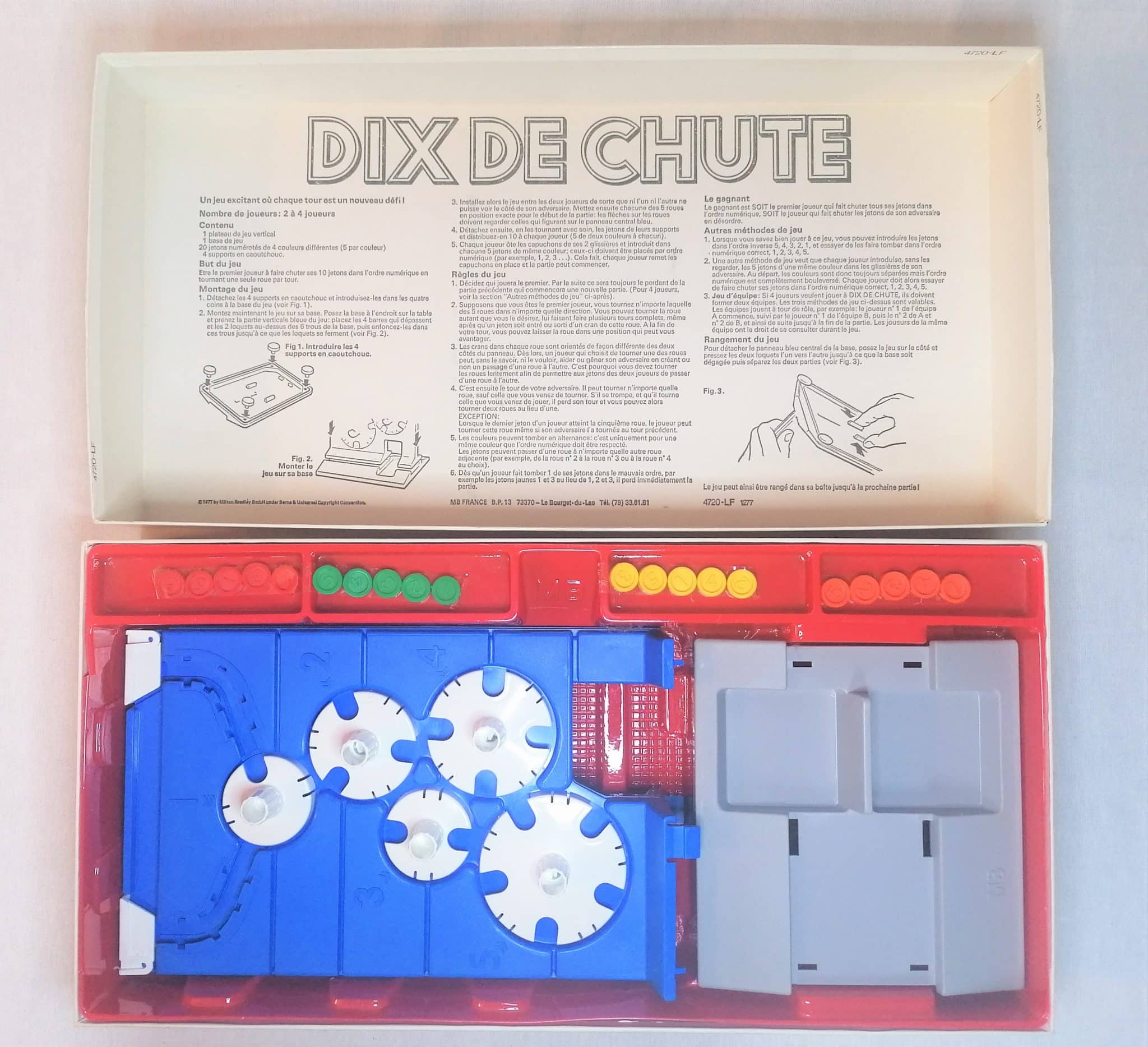 Jeu de société vintage Dix de Chute MB Jeux de 1996 – La Roue du Passé